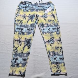 Zoe+ Phoebe Colorful Abstract Print Leggings Size Large